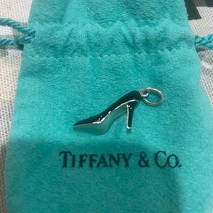 Tiffany rare, retired high heel with perfect signature blue bottom